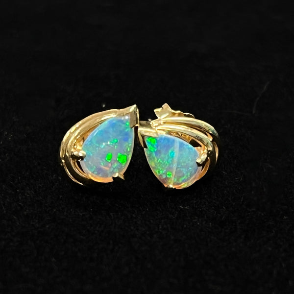 $299 Clearance 14 Karat Opal Stud Earrings
