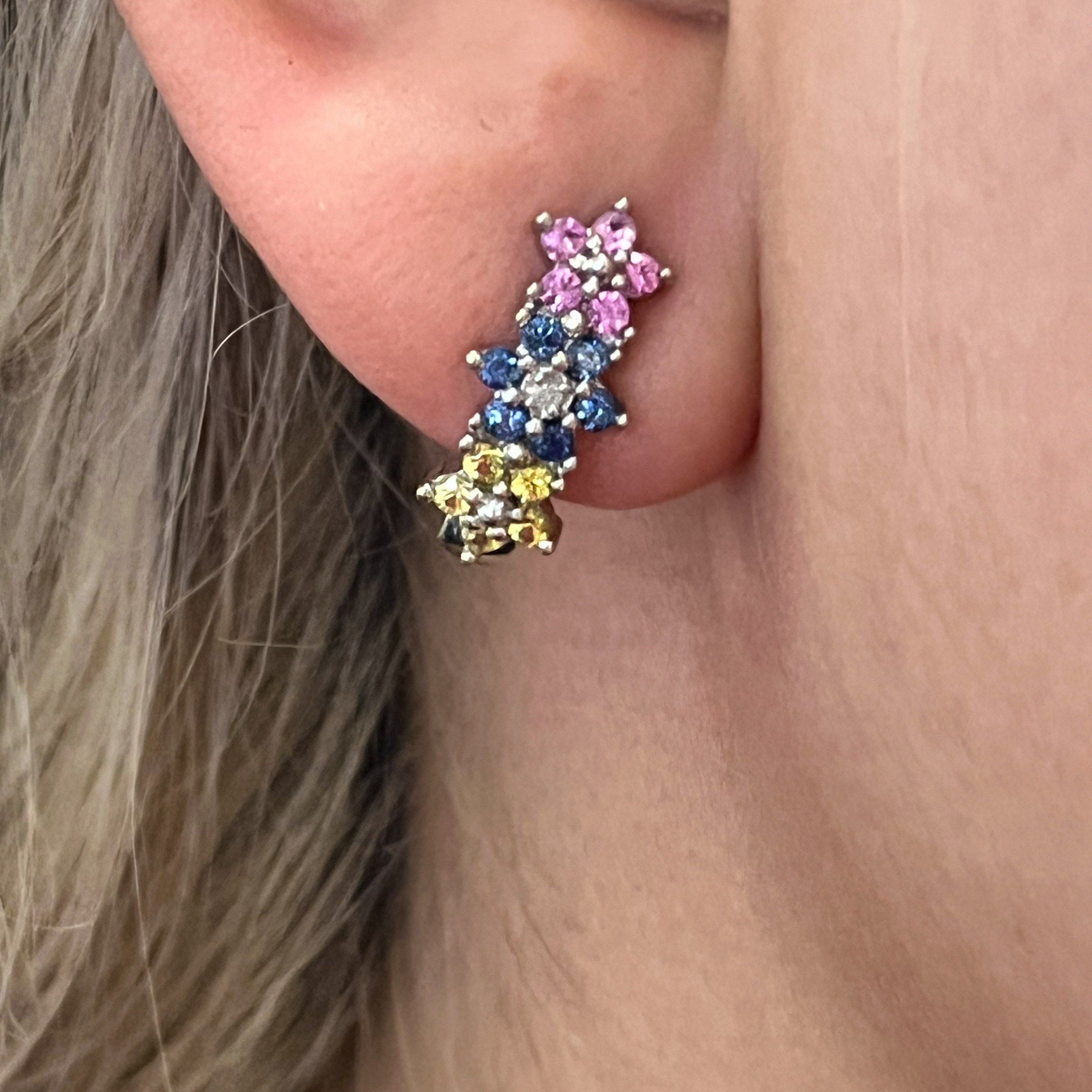 $299 10 Karat flower Stud Earrings