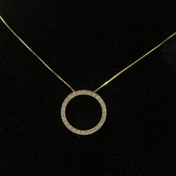 $299 10 Karat Diamond Circle Pendant