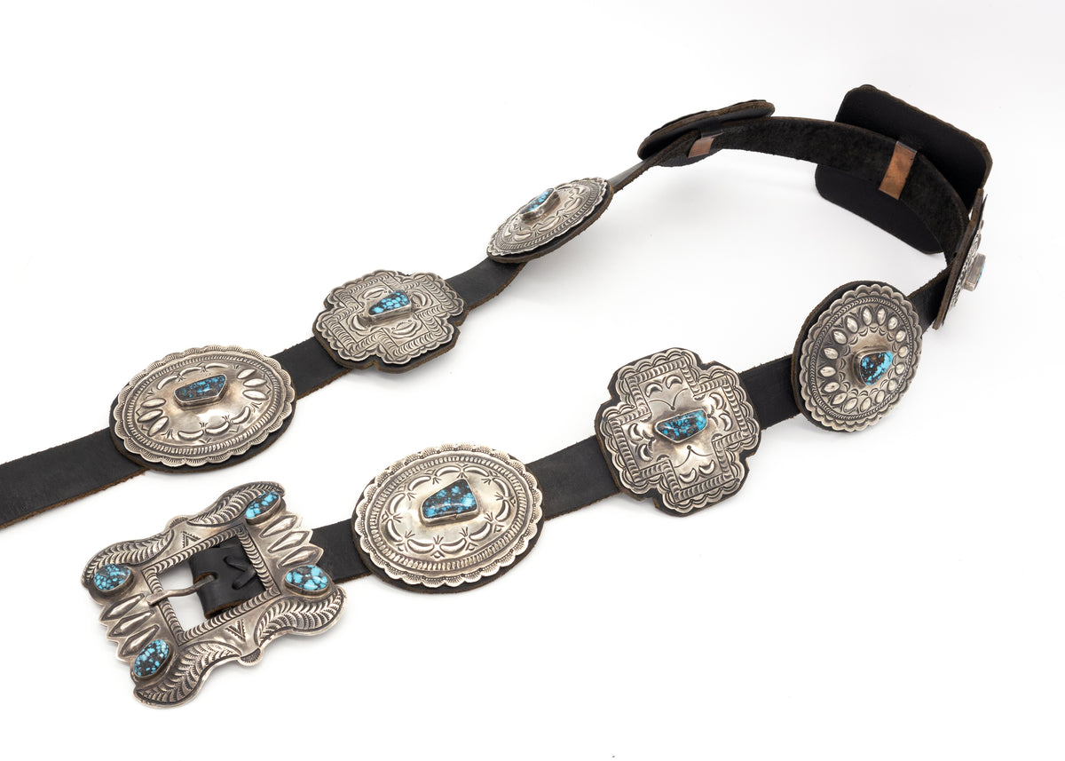 Geraldine Yazzie Navajo Handmade Natural Bizbee Turquoise Sterling Sil