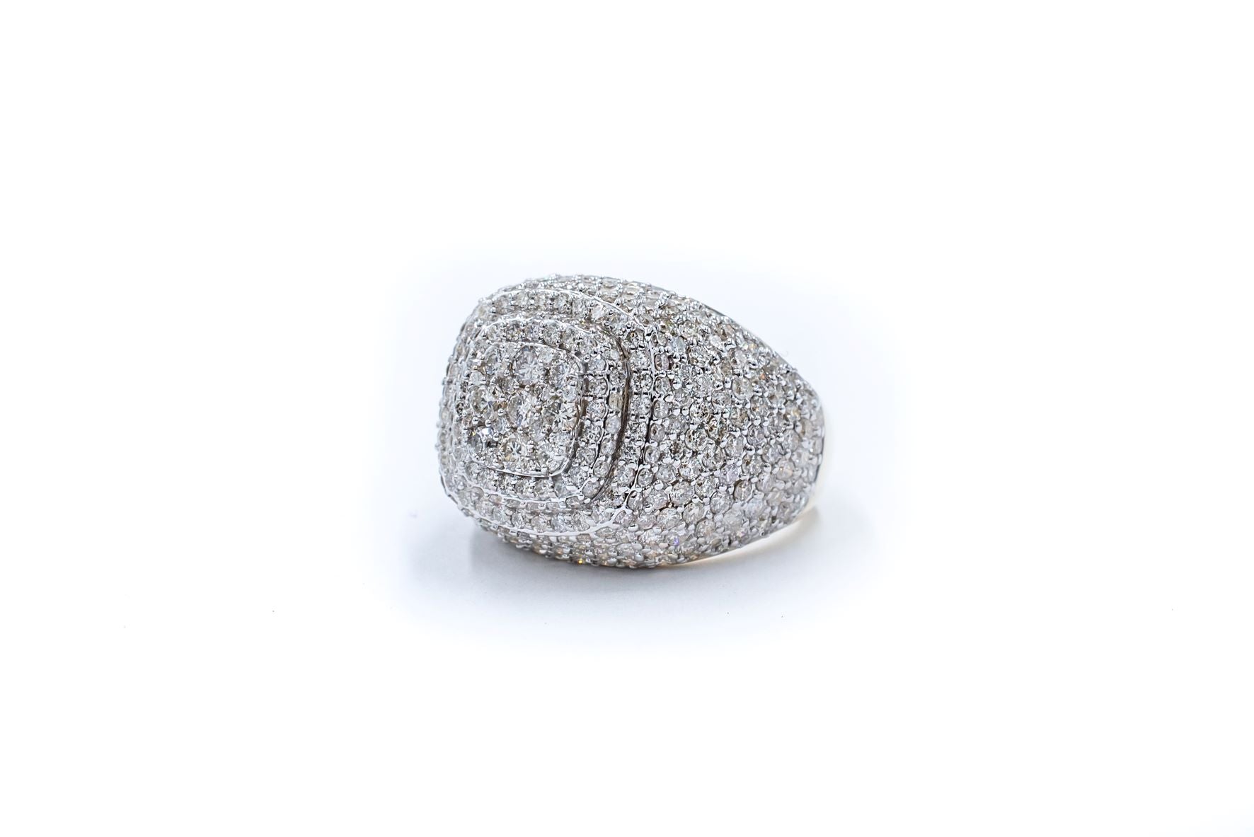 5 1/2 ctw Men's Cushioned Pave Diamond Ring