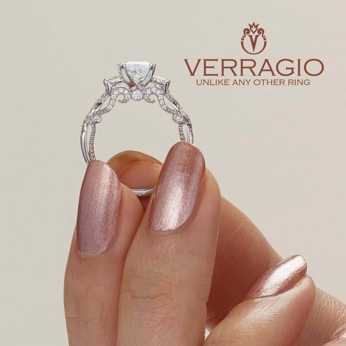 Diamond Engagement Ring Verragio Insignia Collection 7074P 1.55ctw