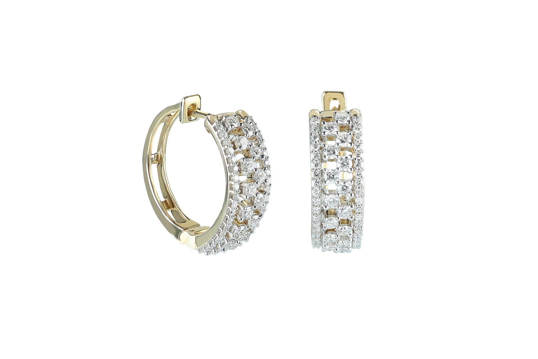 1 ctw Diamond Earrings 14k Gold