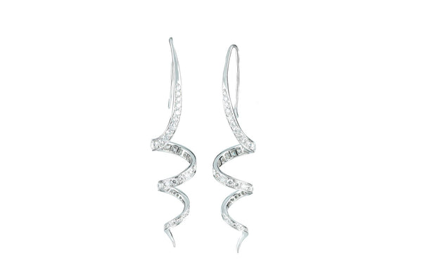 4 ctw Diamond Swirl Earrings