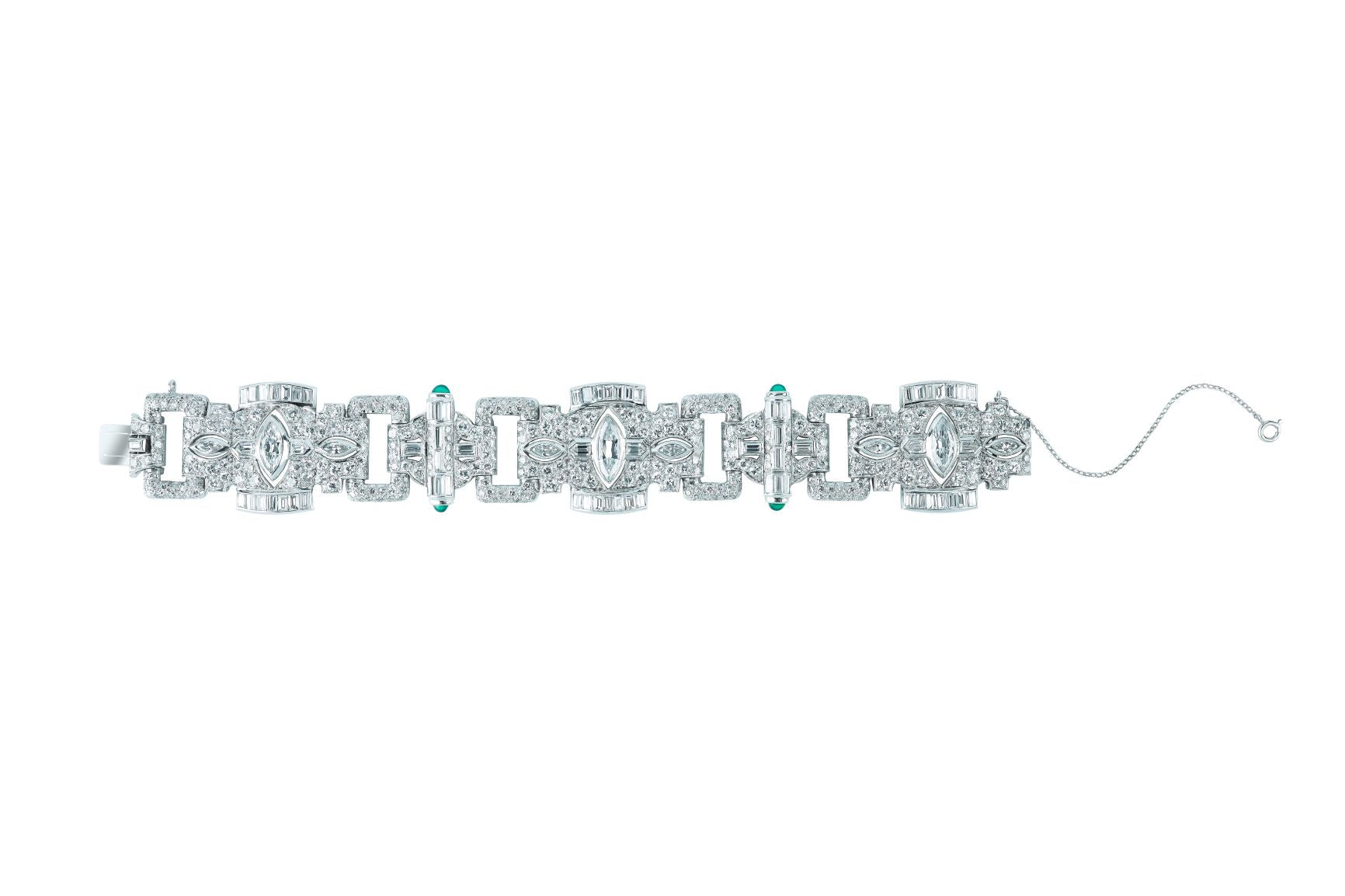 21 ctw Platinum Art-Deco Diamond Bracelet