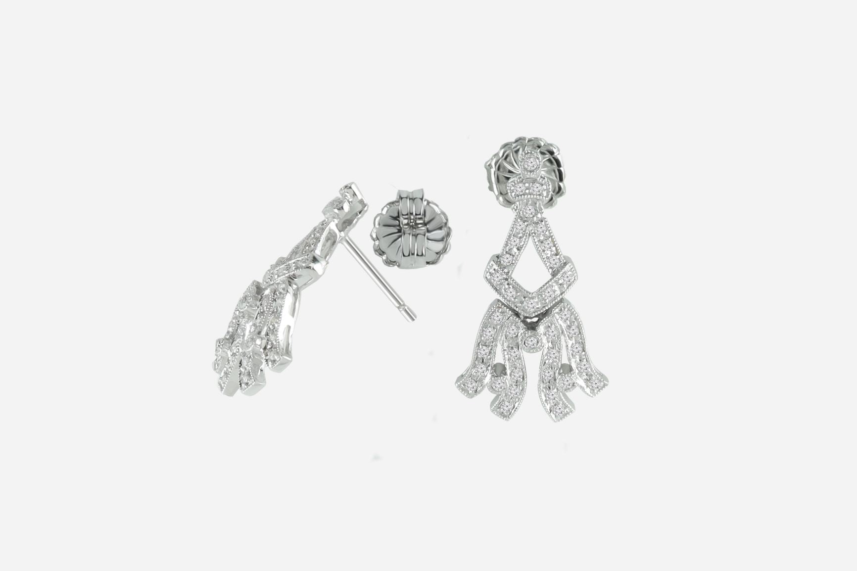 0.50 ctw Diamond Vintage Inspired Earrings