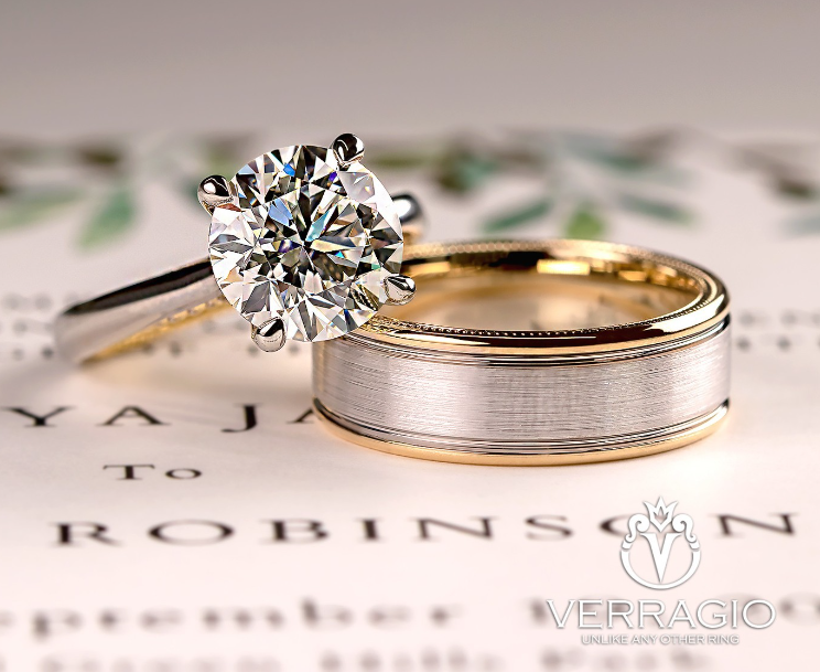 Verragio Solitaire Diamond Ring set with 1 ct Lab Grown Center Diamond