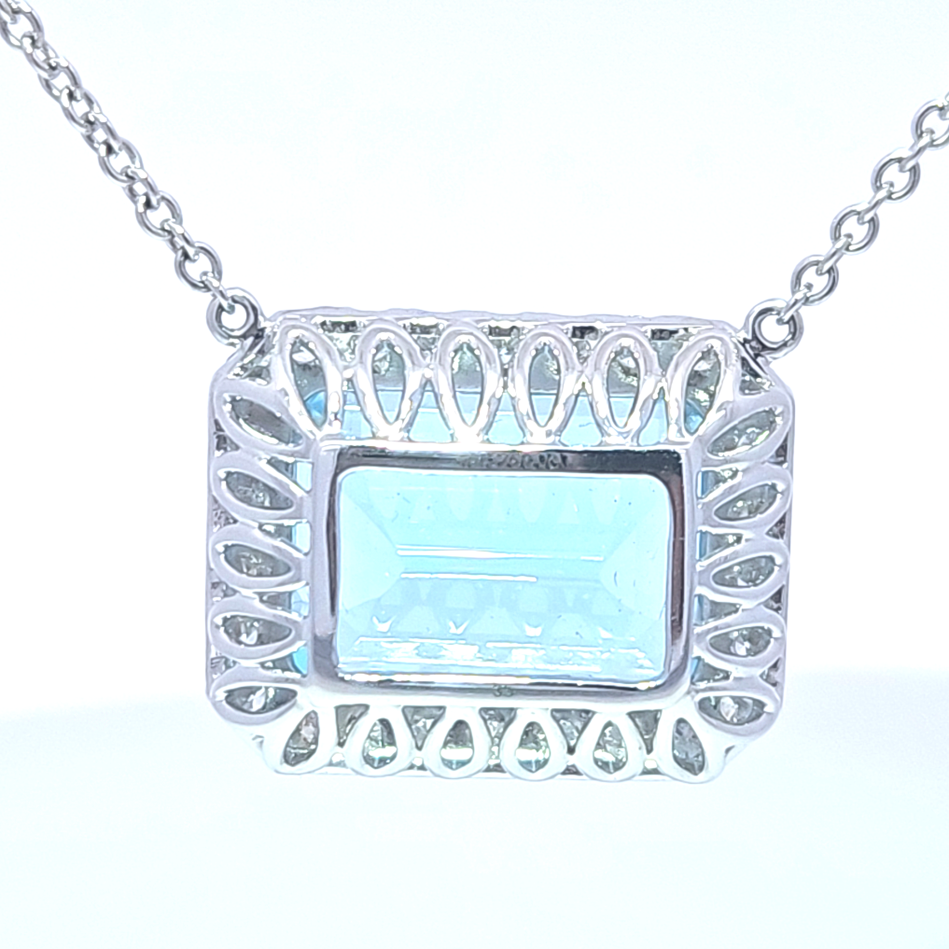 Aquamarine and Diamond Necklace