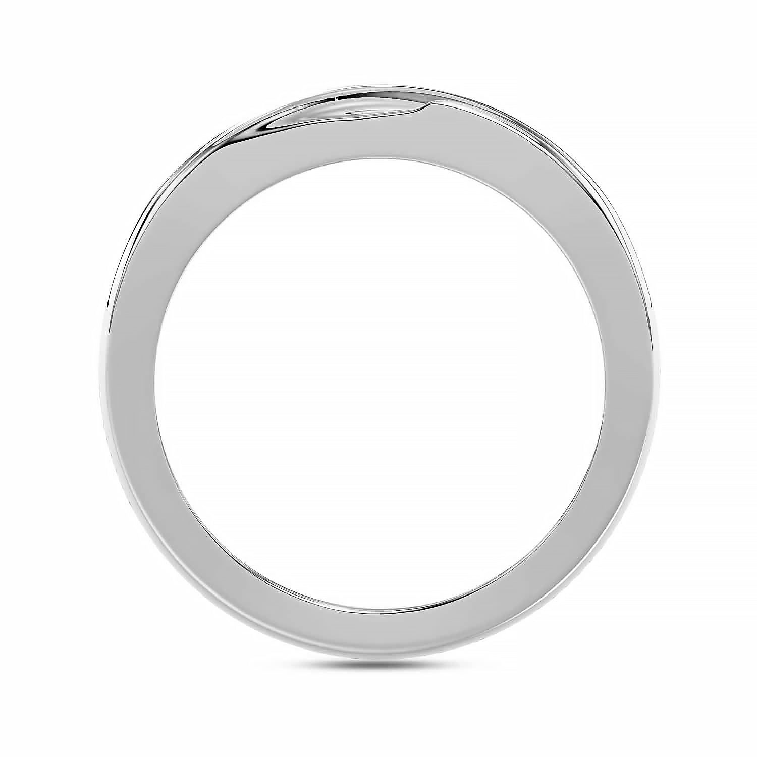 MEN'S BAND 0.50CT ROUND DIAMOND 10K WHITE GOLD