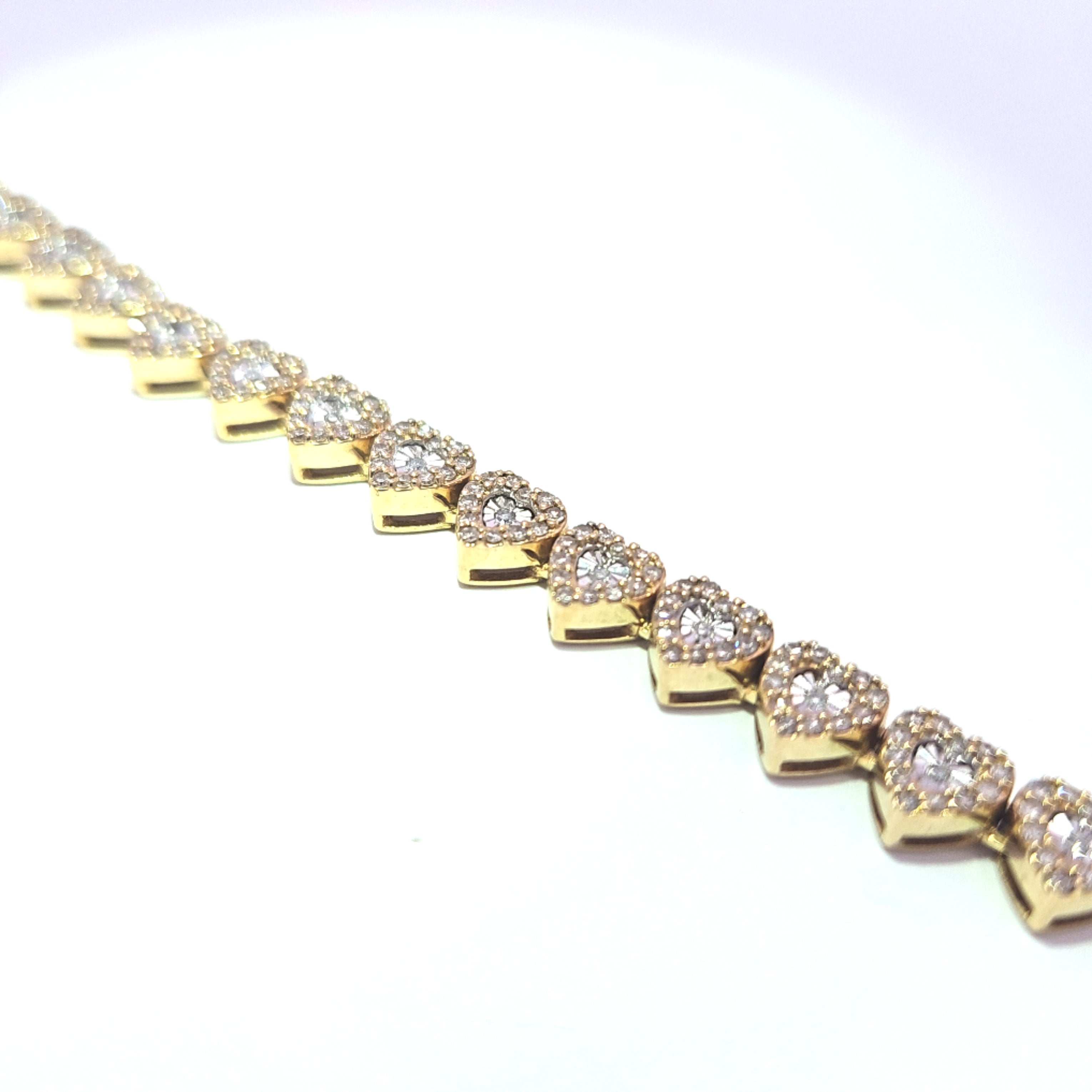 Diamond Heart Tennis Necklace