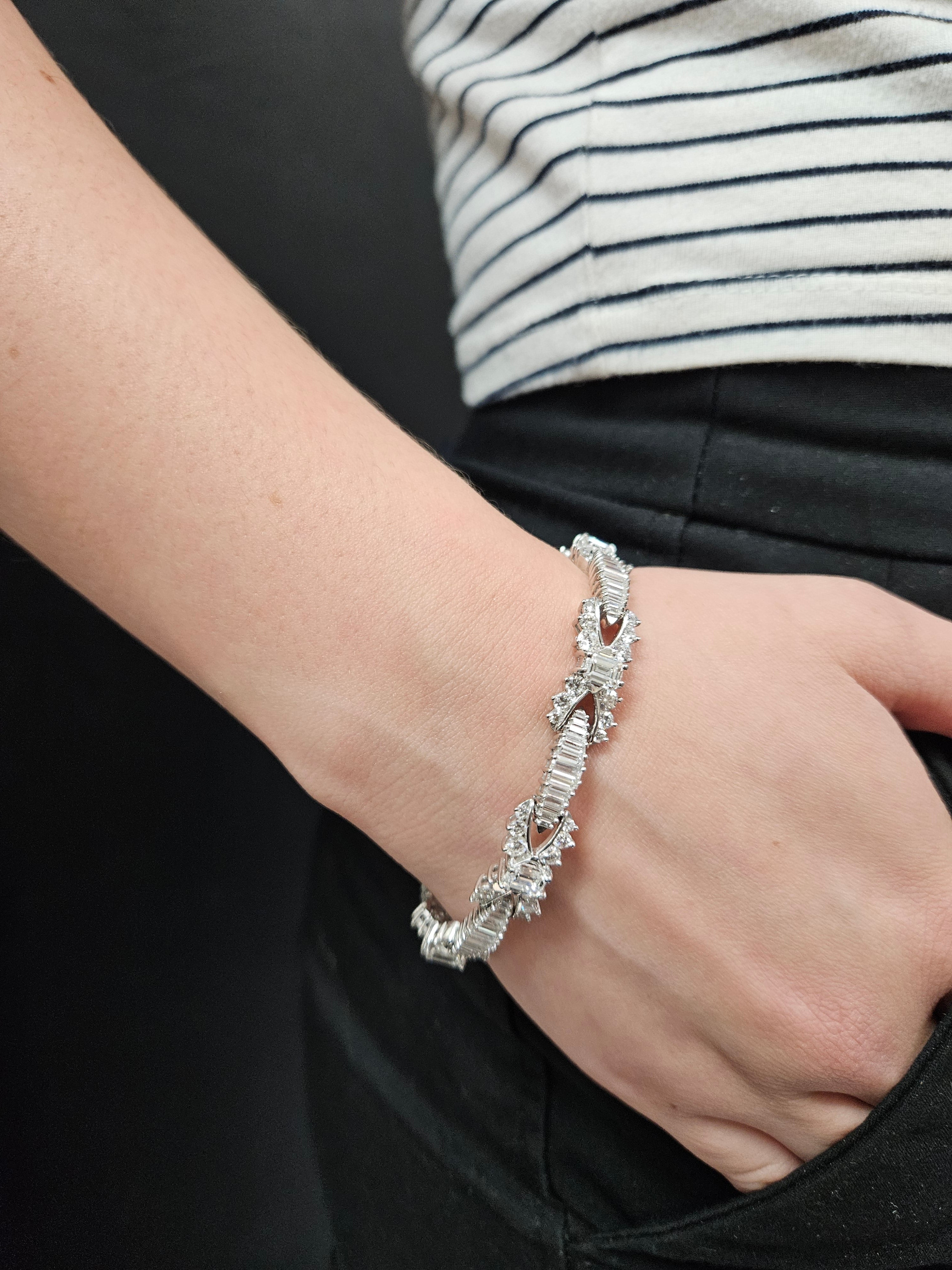13 ct Platinum Diamond Bracelet