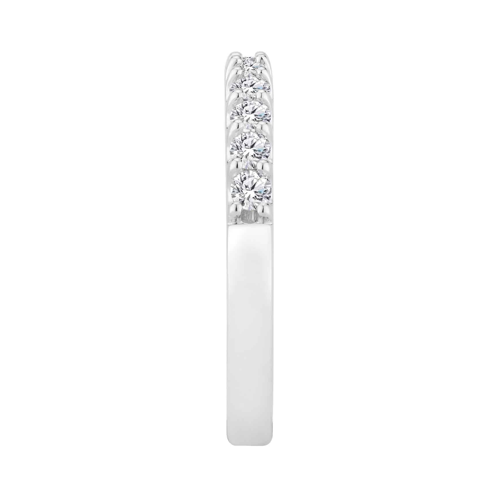 LADIES BAND 0.50CT ROUND DIAMOND 14K WHITE GOLD