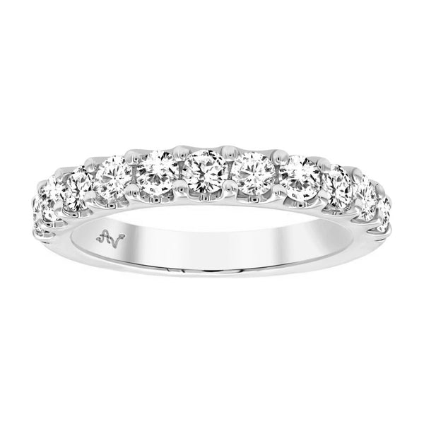 LADIES BAND 1.00CT ROUND DIAMOND 14K WHITE GOLD (SI QUALITY)