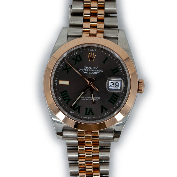 Pre-Owned DateJust Wimbledon Rose Gold & Stainless Steel