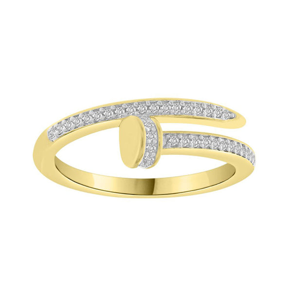 LADIES RING 0.25CT ROUND DIAMOND 14K YELLOW GOLD