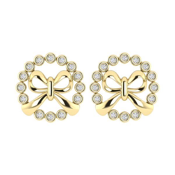 LADIES PENDANT WITH CHAIN 0.13CT ROUND DIAMOND 10K YELLOW GOLD