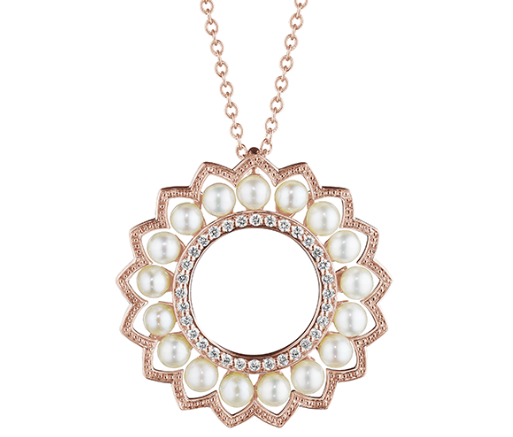 Verragio Reverie Collection Belle Beaded Pearl and Diamond Pendant