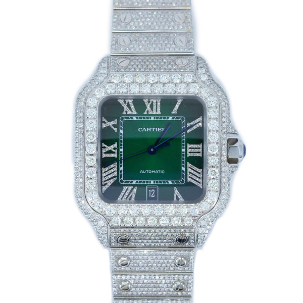 Iced-Out Santos XL Timepiece