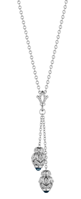 Verragio Devotion Collection Diamond and Blue Topaz Double Necklace