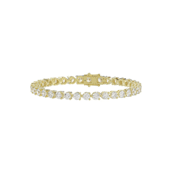 LADIES BRACELET 11CT ROUND DIAMOND 14K YELLOW GOLD