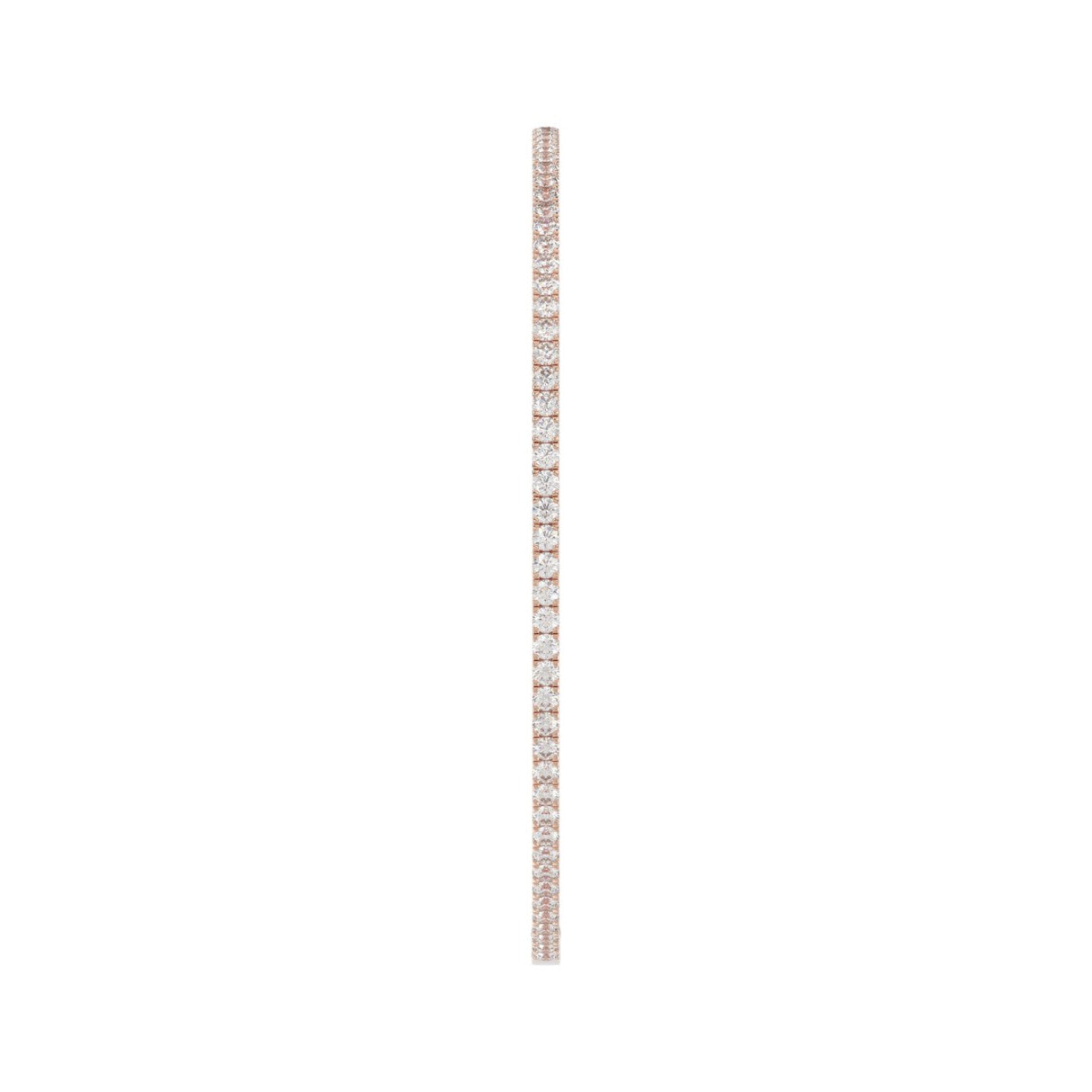 LADIES FLEXIBLE BANGLE 5 1/3CT ROUND DIAMOND 14K ROSE GOLD 