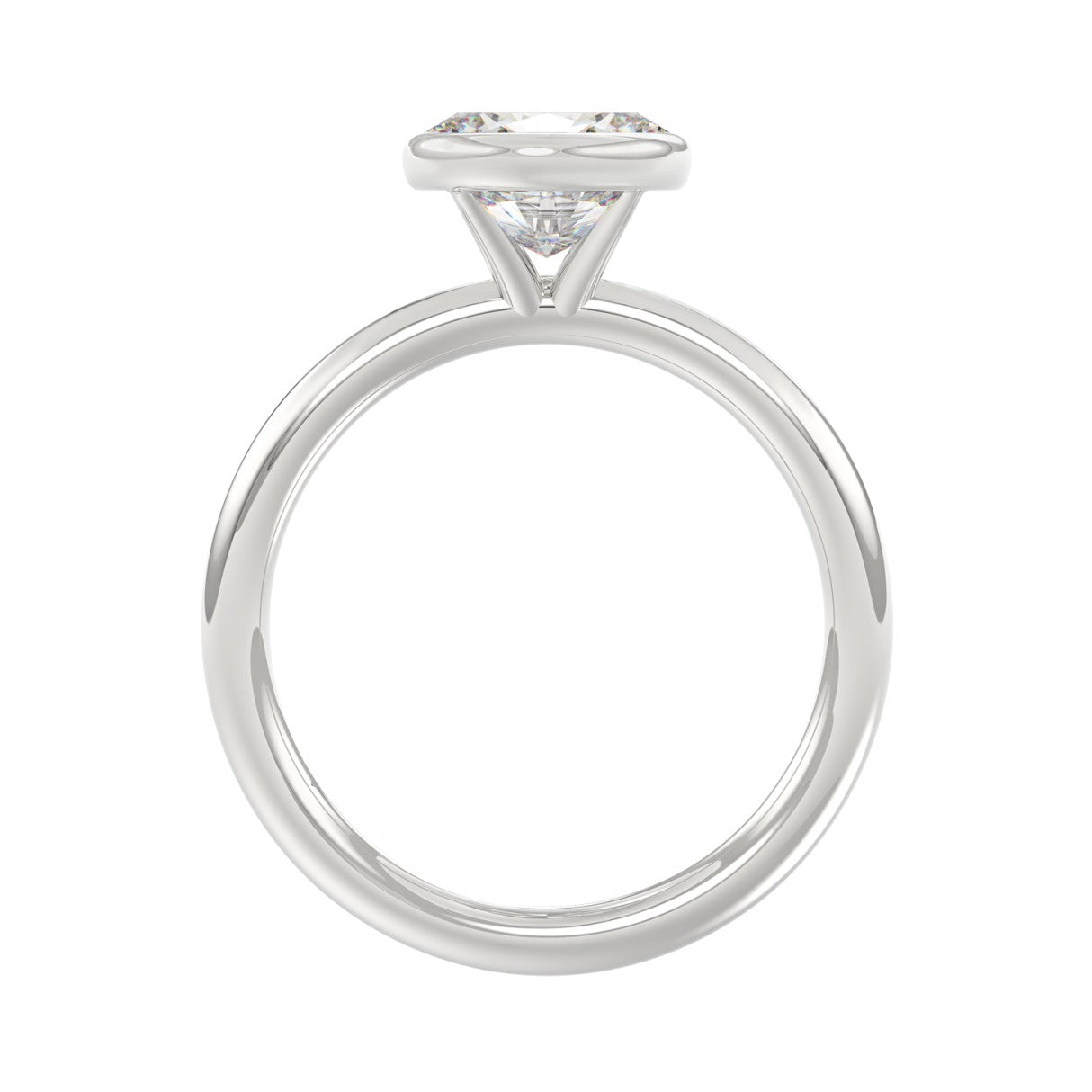 LADIES SOLITAIRE RING 2CT OVAL DIAMOND 14K WHITE GOLD (CENTER STONE OVAL DIAMOND 2CT )