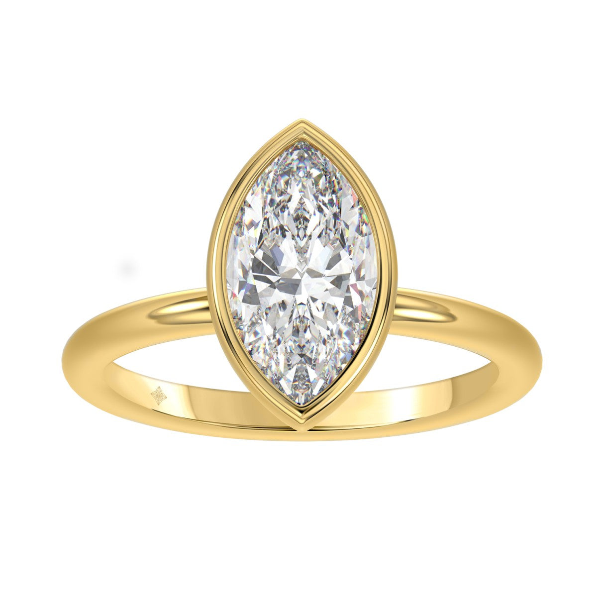 LADIES SOLITAIRE RING 2CT MARQUISE DIAMOND 14K YELLOW GOLD (CENTER STONE MARQUISE DIAMOND 2CT )