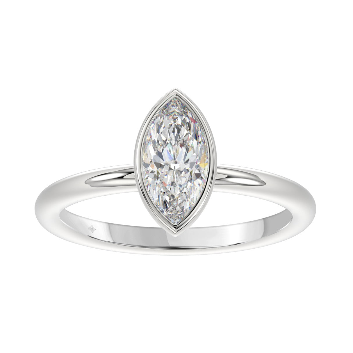 LADIES SOLITAIRE RING 1CT MARQUISE DIAMOND 14K WHITE GOLD (CENTER STONE MARQUISE DIAMOND 1CT )