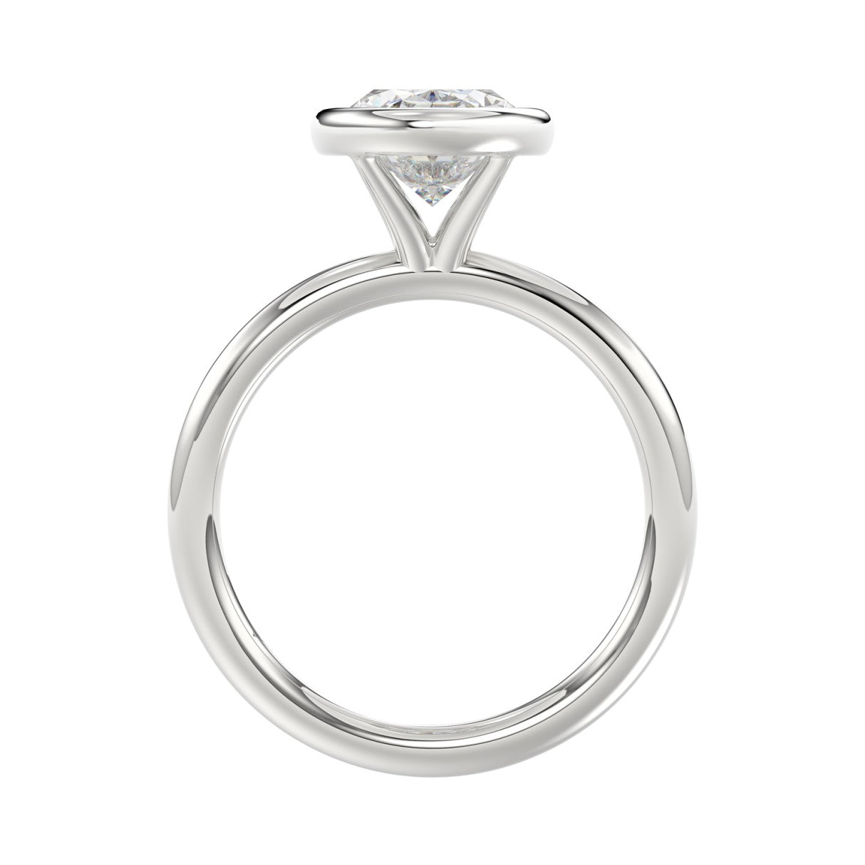 LADIES SOLITAIRE RING 3CT OVAL DIAMOND 14K WHITE GOLD (CENTER STONE OVAL DIAMOND 3CT )