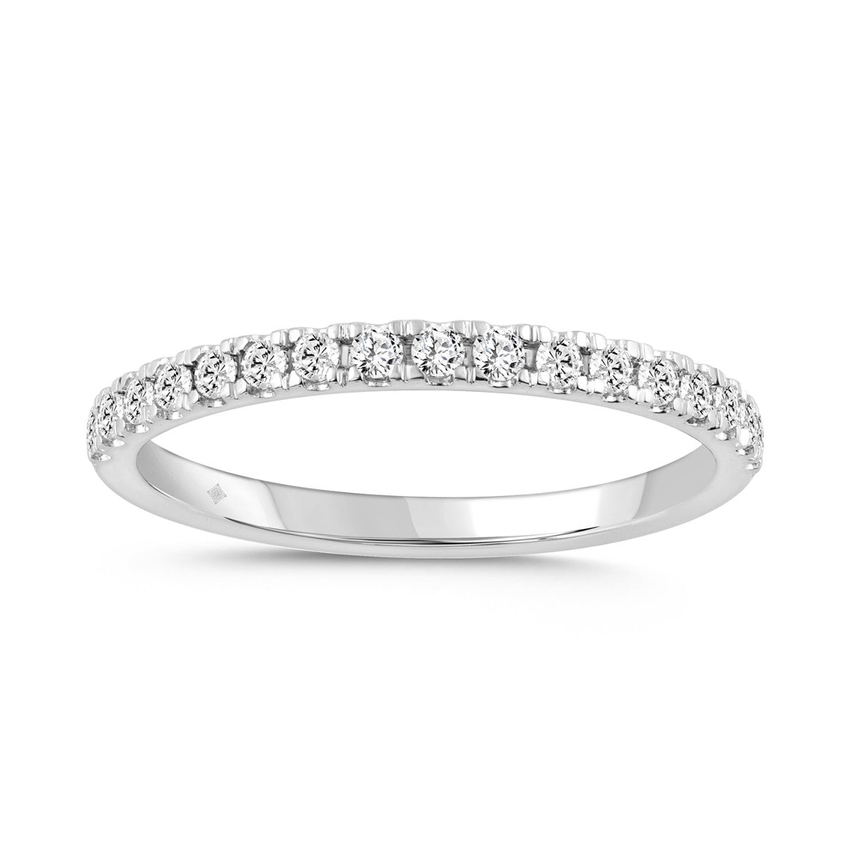 14K WHITE GOLD 1/4CT ROUND DIAMOND LADIES BAND