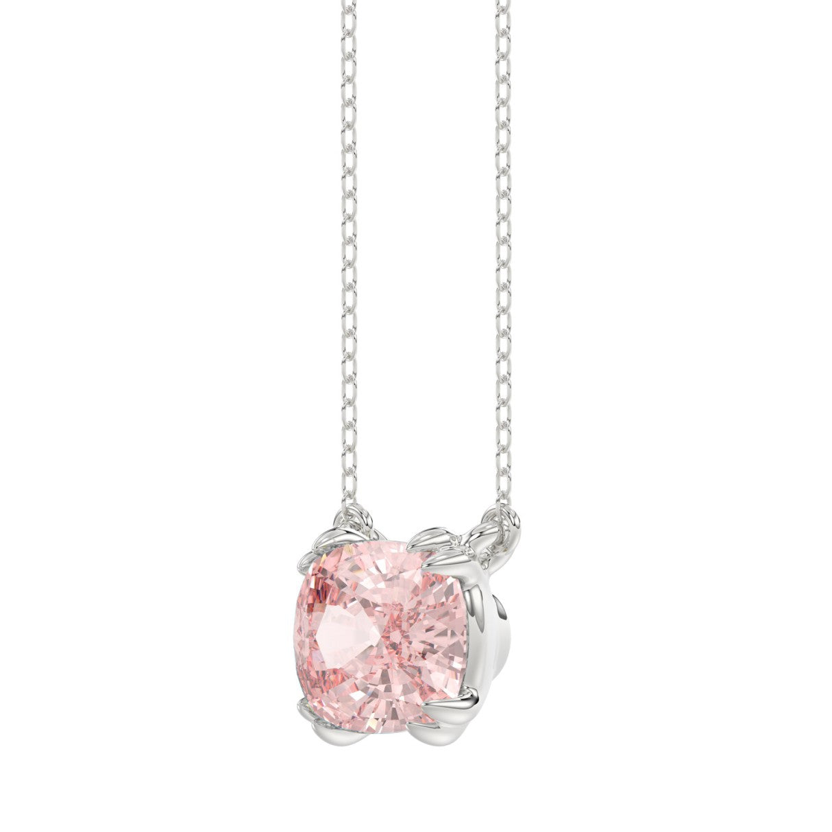 ETERNAL BLUSH COLLECTION 14K WHITE GOLD 1.00CT CUSHION PINK DIAMOND LADIES PENDANT