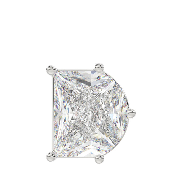 10K WHITE GOLD 2 1/3CT FANCY CUT ALPHABET DIAMOND LADIES PENDANT WITH CHAIN