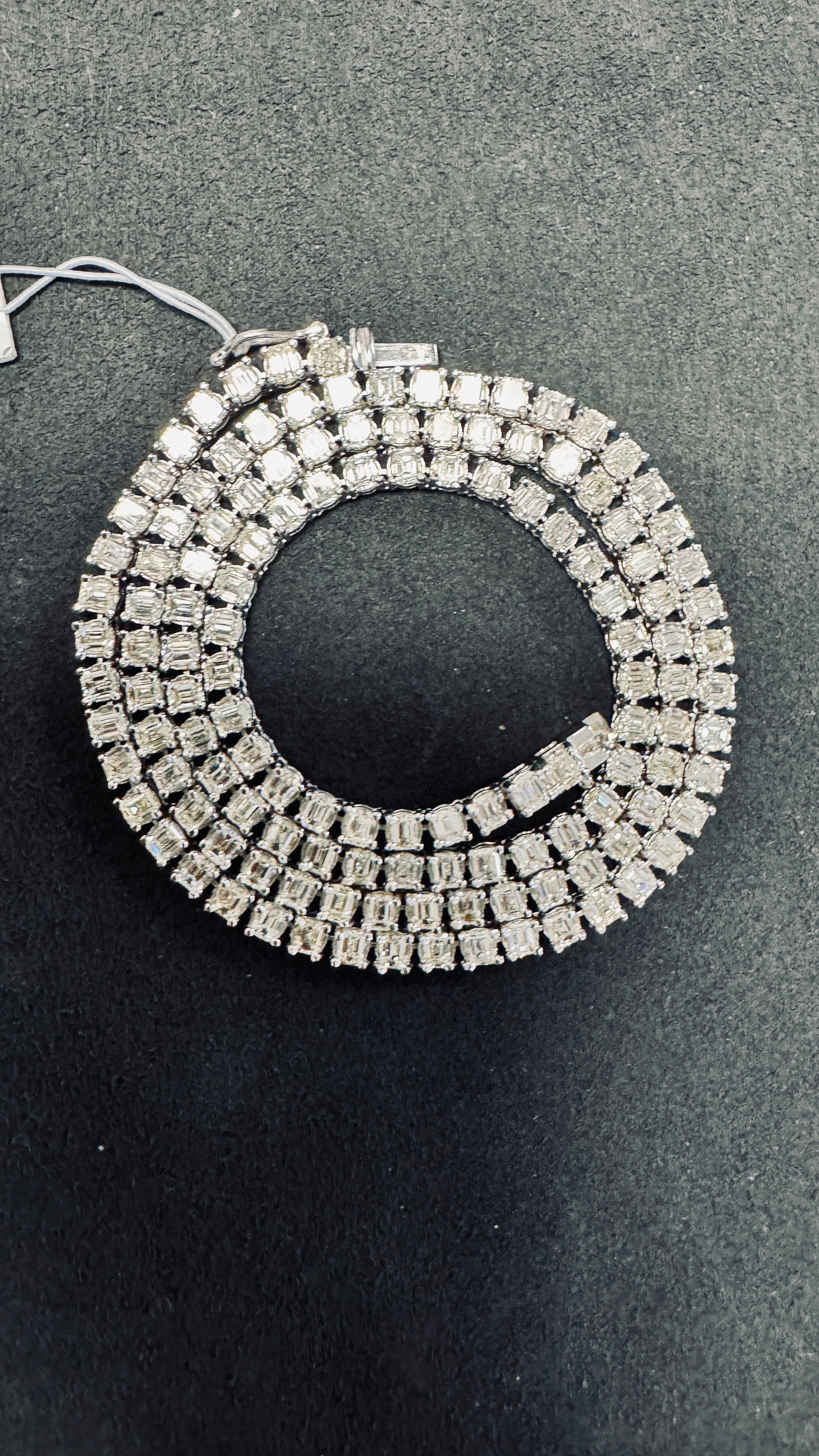 Emerald Cut Diamond Tennis Necklace 25 ctw Special