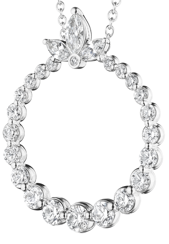 Verragio Vanguard Collection Hera Marquise Graduated Diamond Circle Pendant