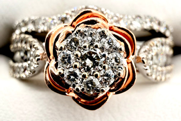 14k White/ Rose Gold Diamond Ring