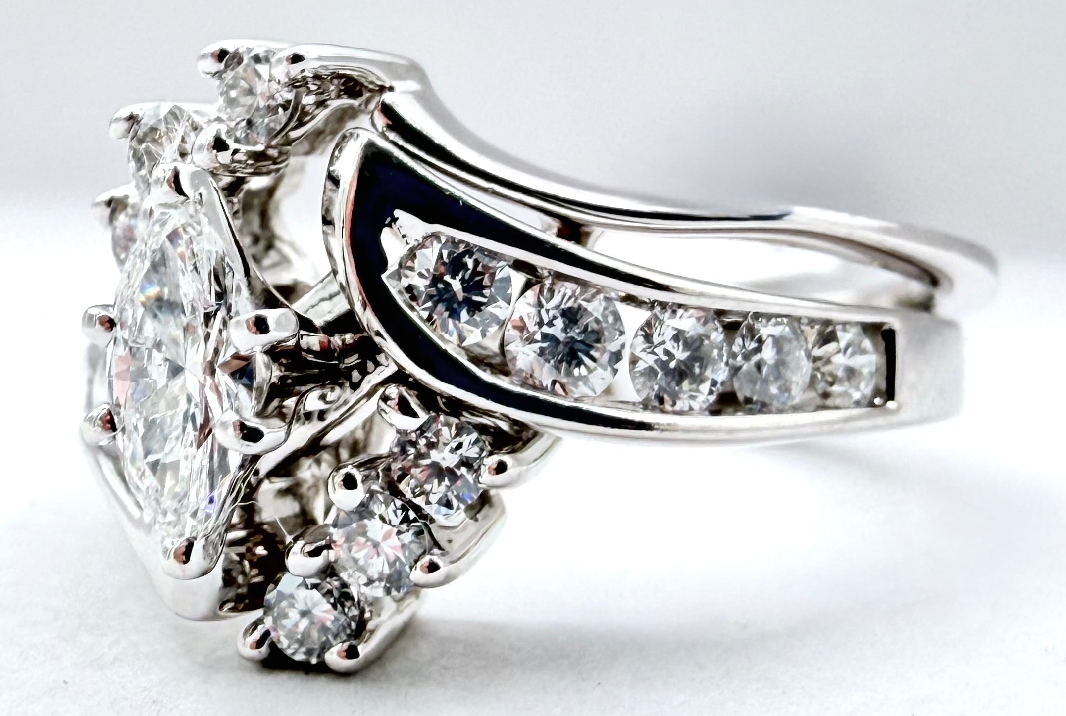 14k White Gold Diamond Ring