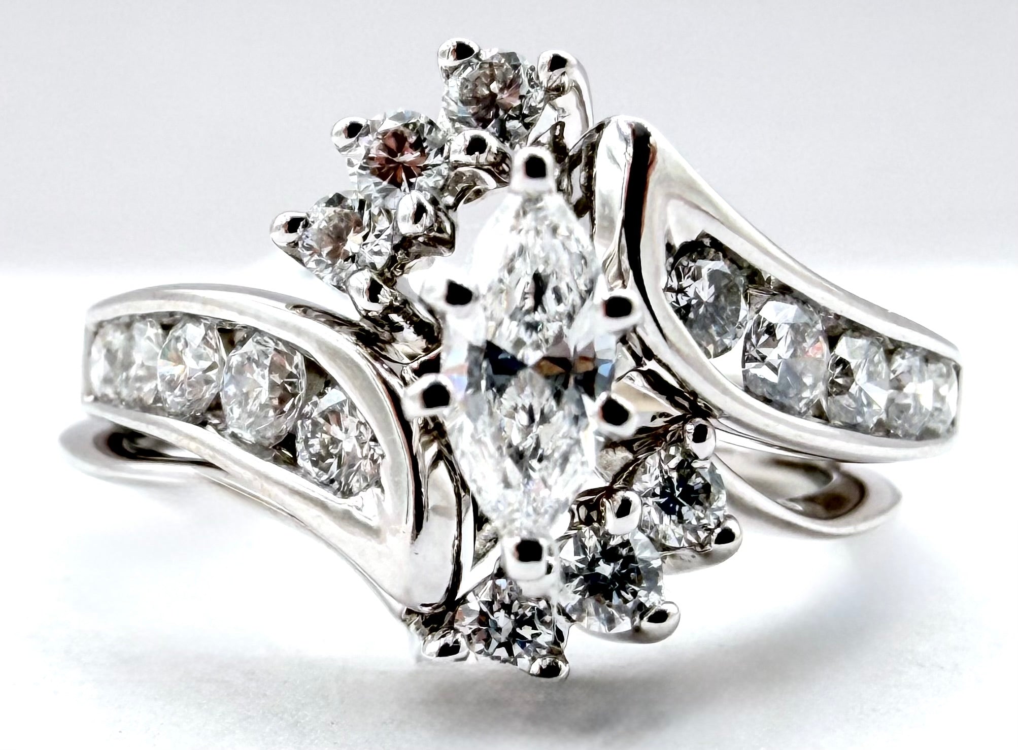 14k White Gold Diamond Ring