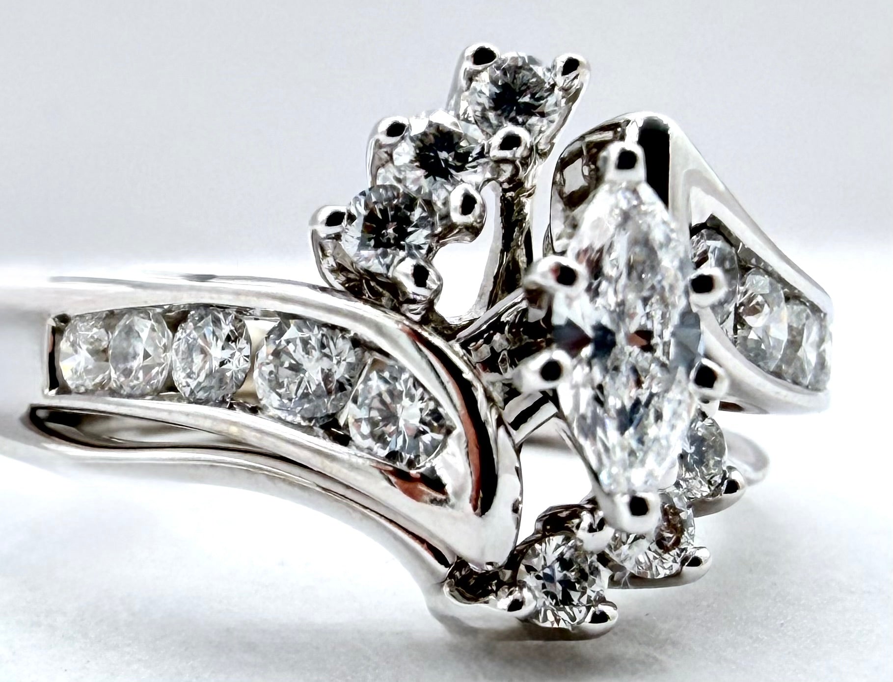 14k White Gold Diamond Ring