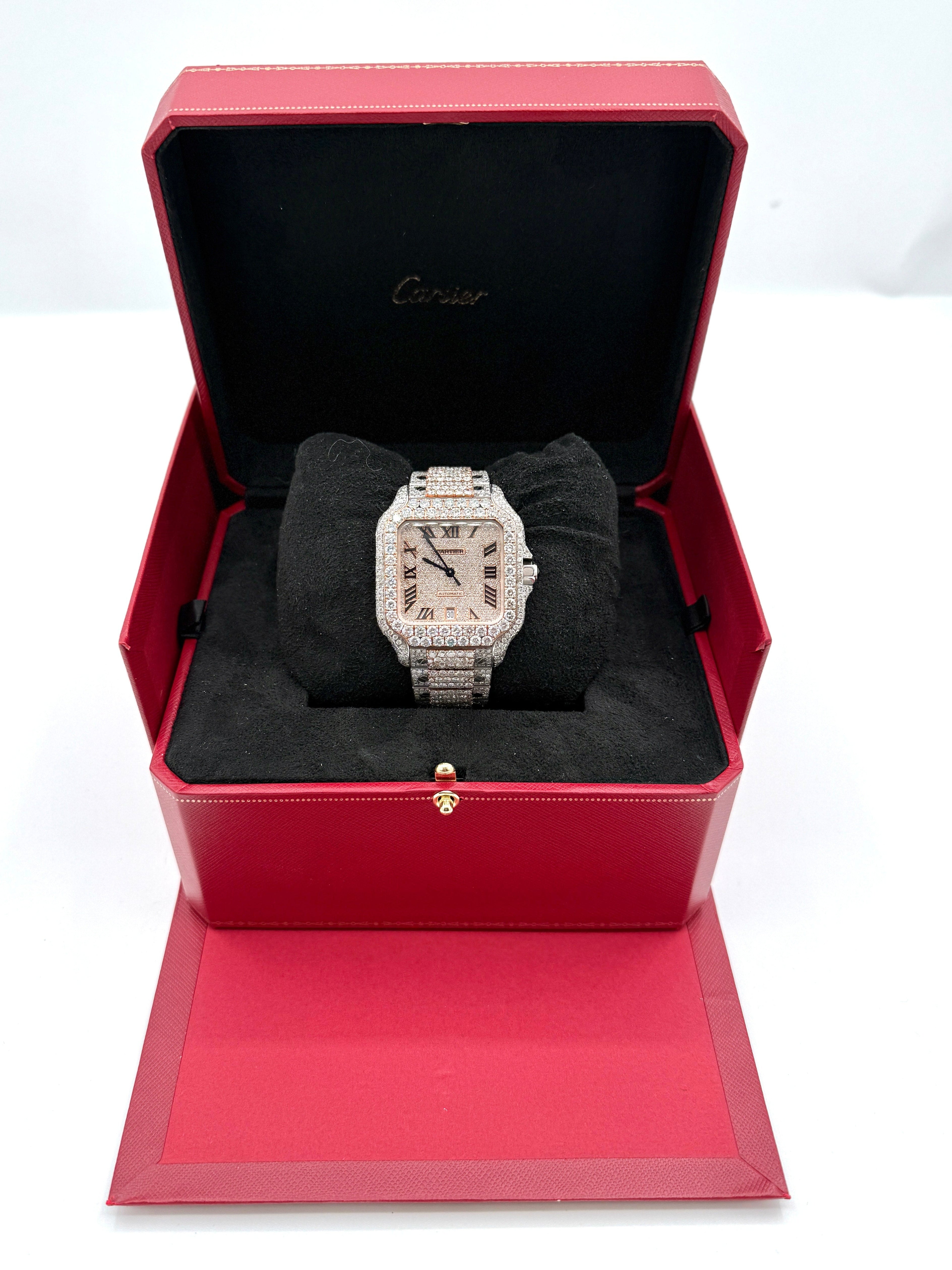 Iced-Out Santos XL Timepiece