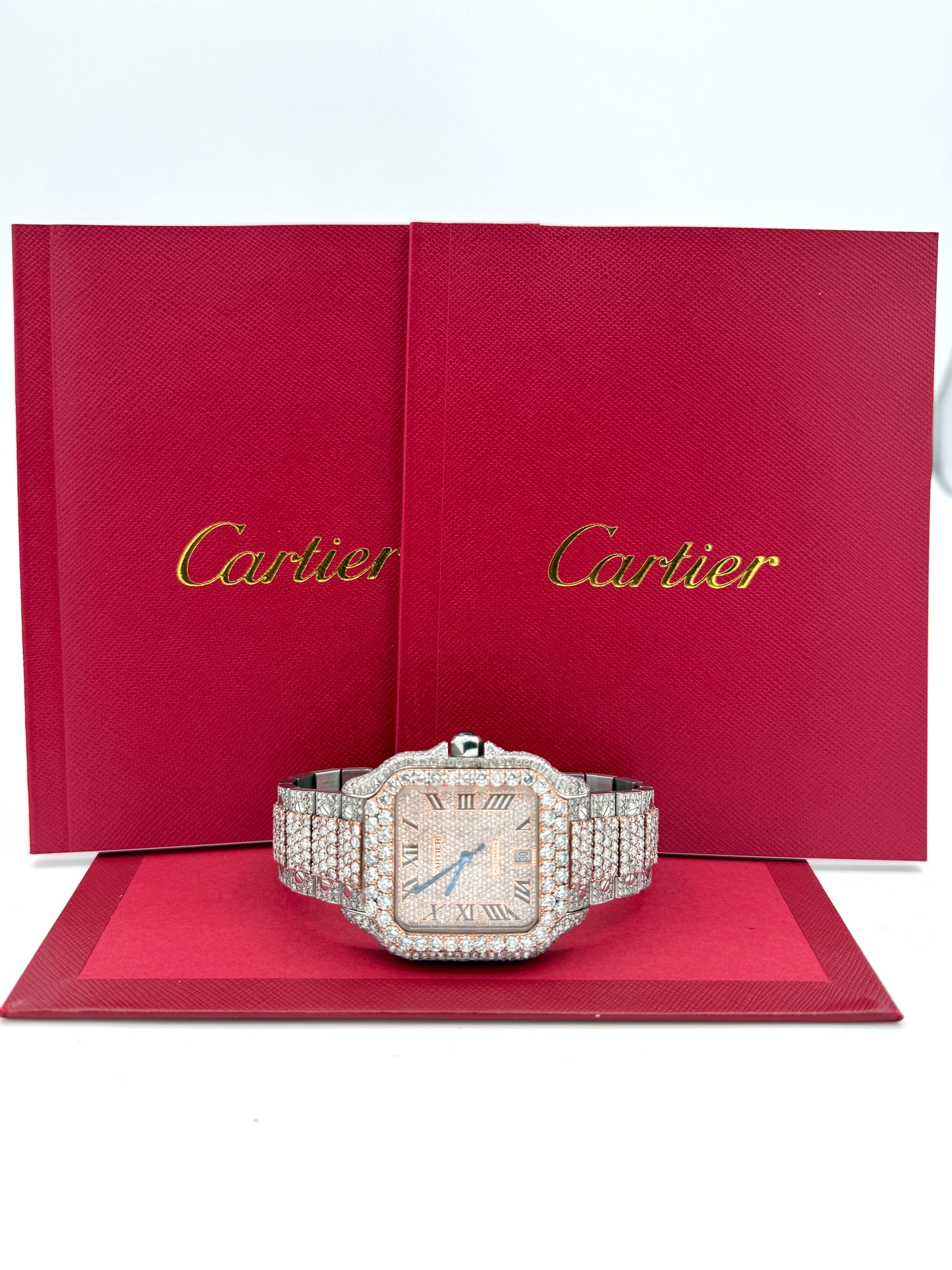 Iced-Out Santos XL Timepiece