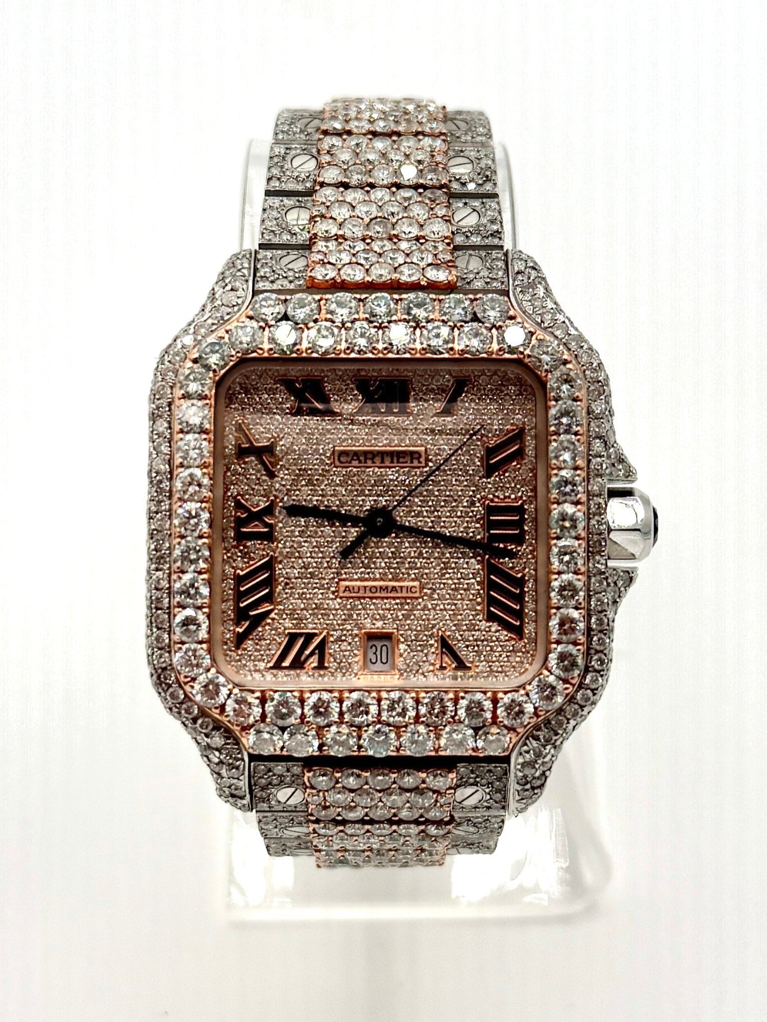 Iced-Out Santos XL Timepiece
