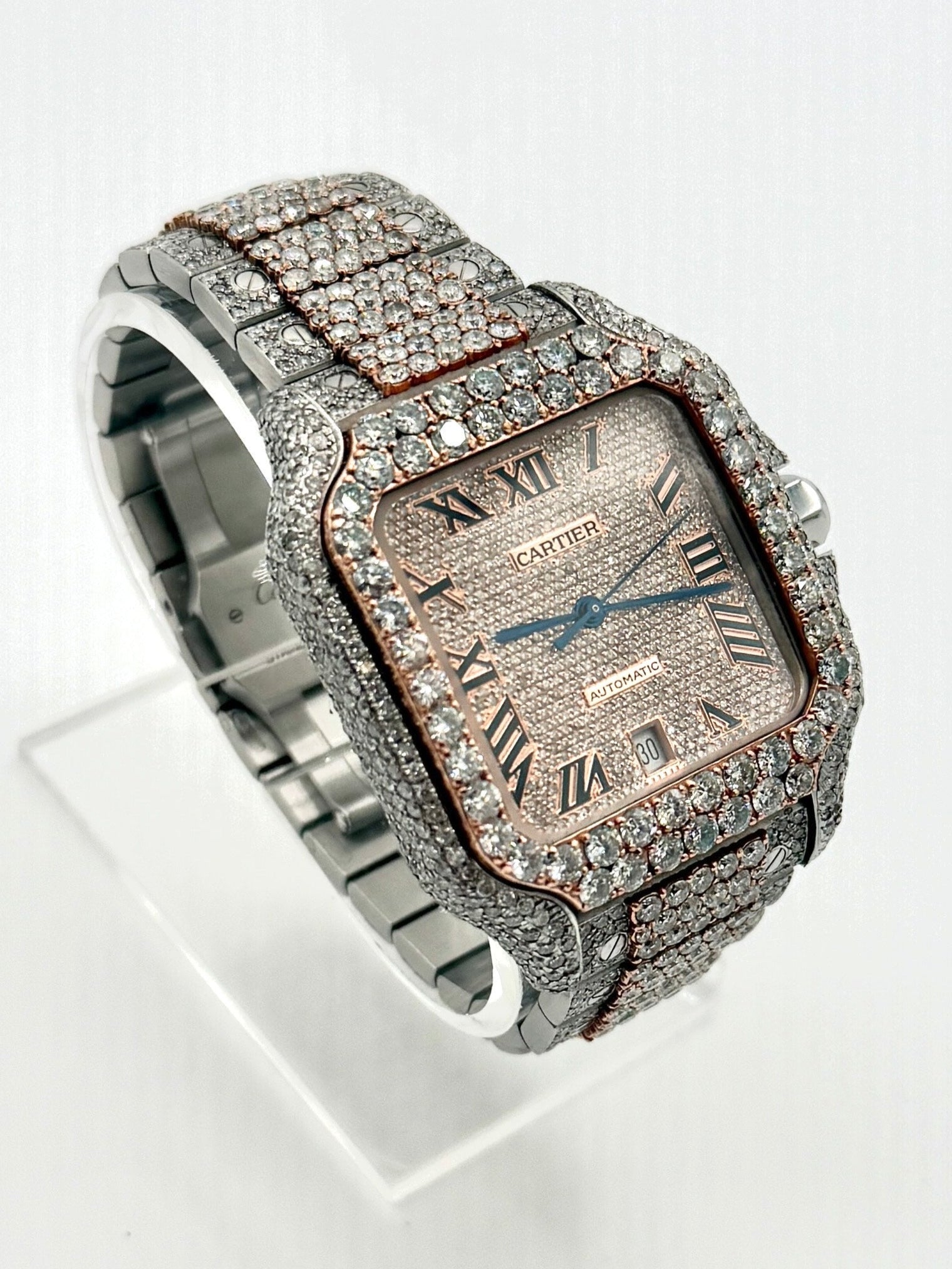 Iced-Out Santos XL Timepiece
