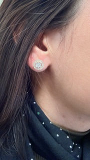 14k Yellow Gold Diamond Earrings