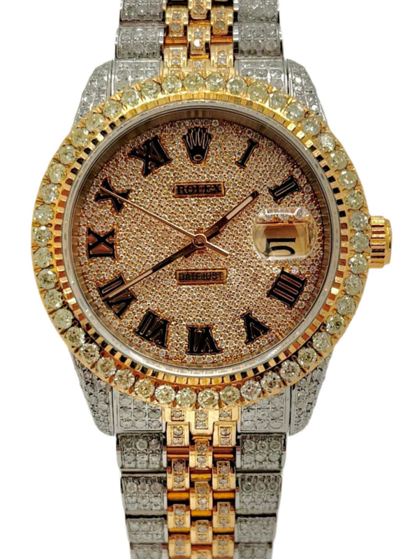 Pre-Owned Rolex Datejust Iced-Out Two-Tone