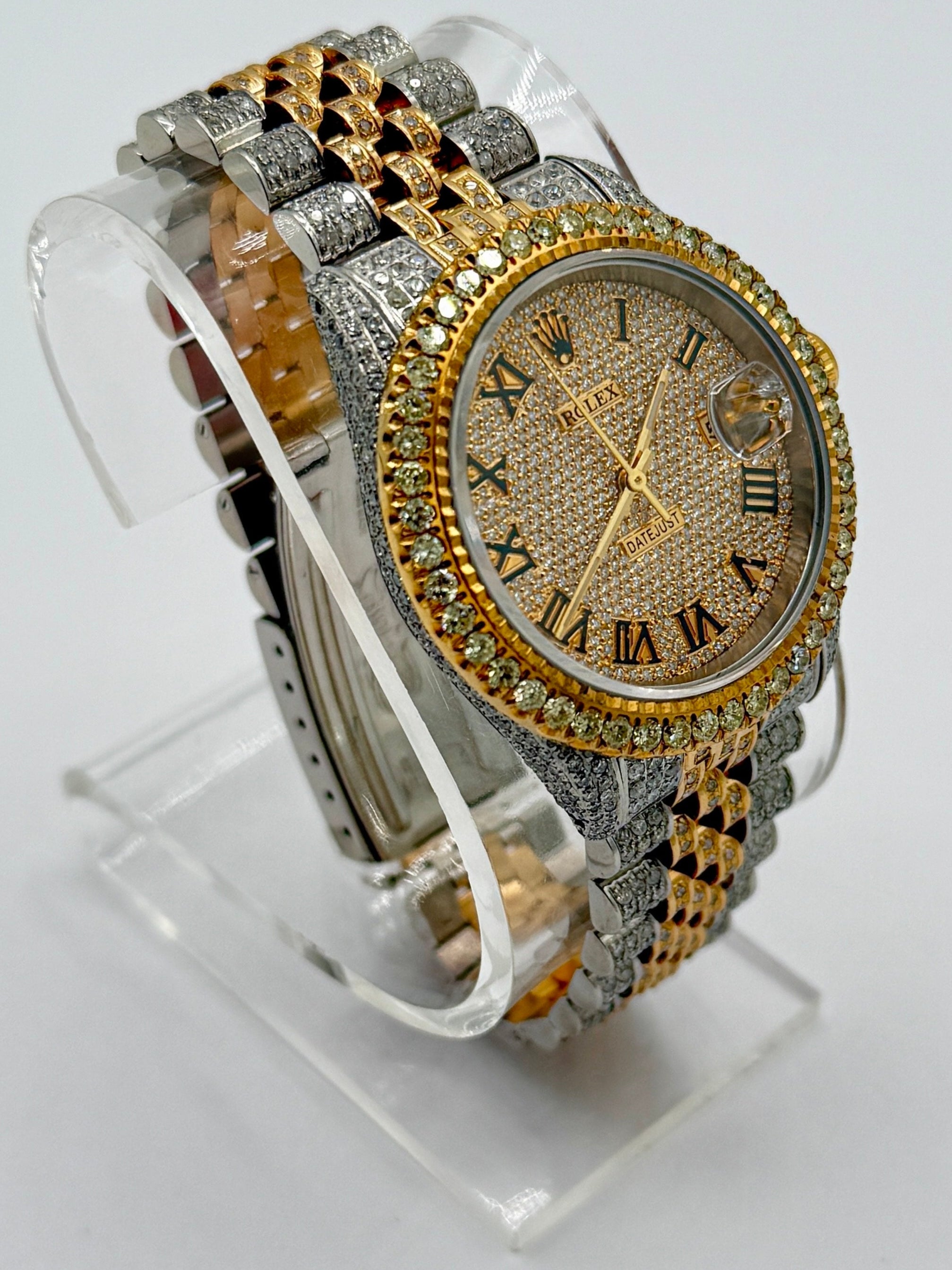 Pre-Owned Rolex Datejust Iced-Out Two-Tone