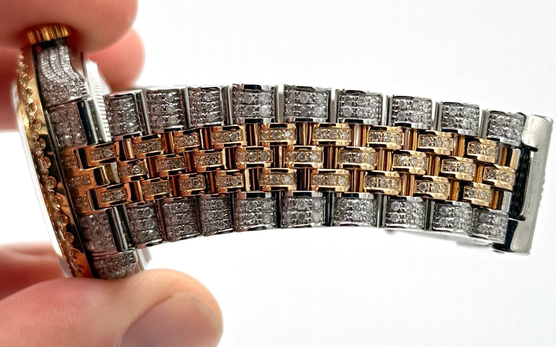 Pre-Owned Rolex Datejust Iced-Out Two-Tone