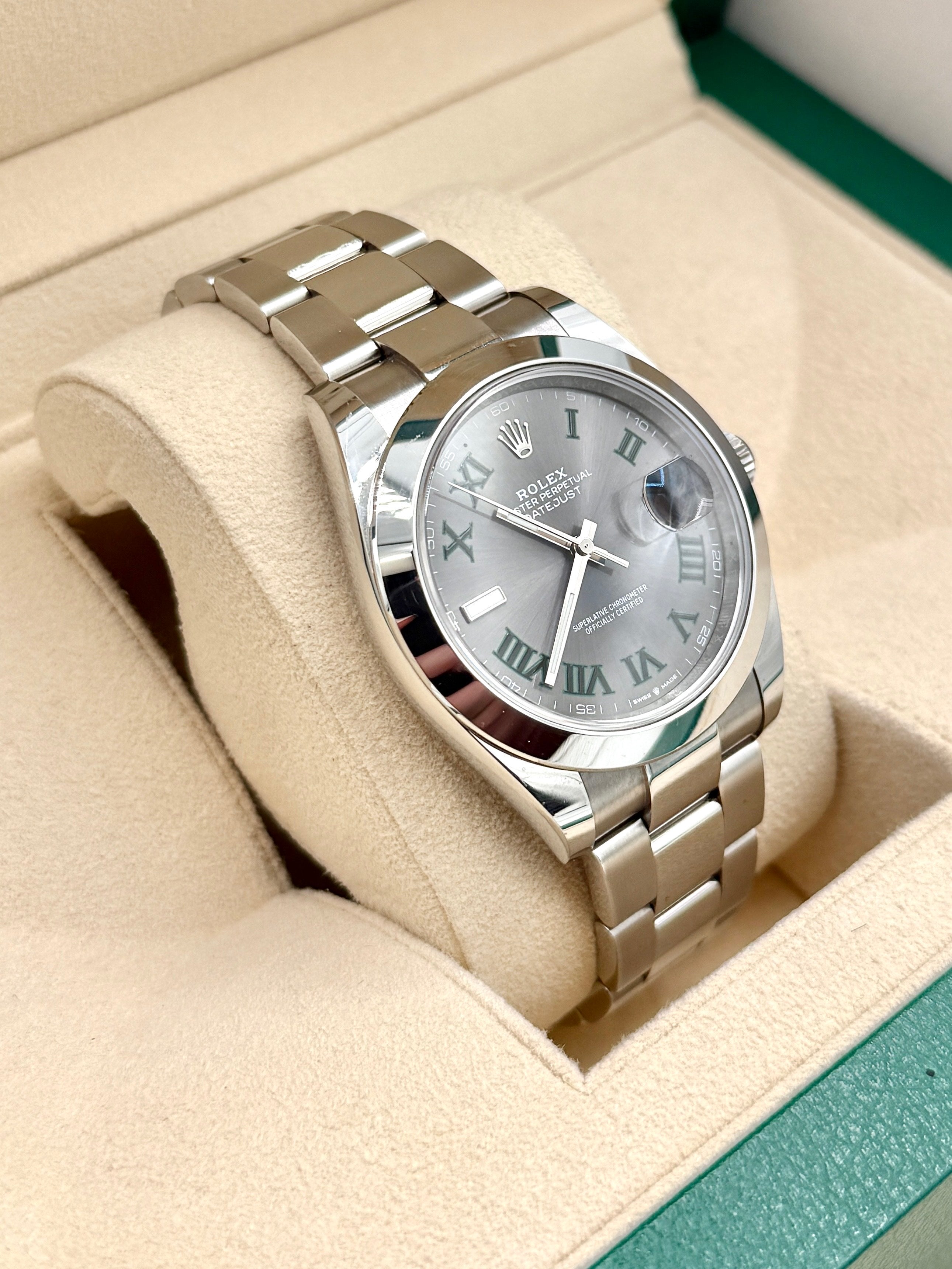 Pre-Owned Rolex Wimbledon Datejust Stainless Steel