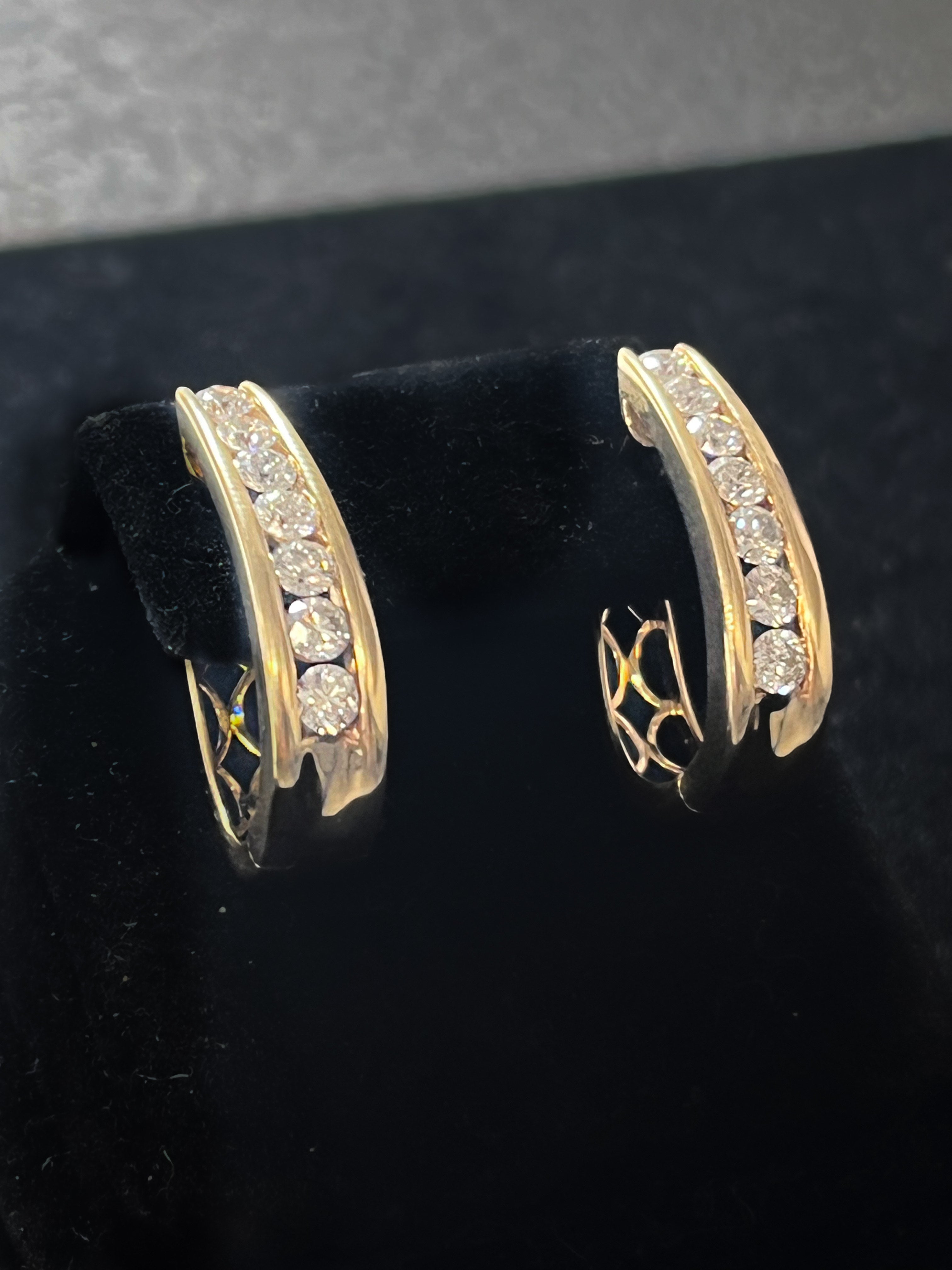 $999 Clearance Gold Diamond Earrings