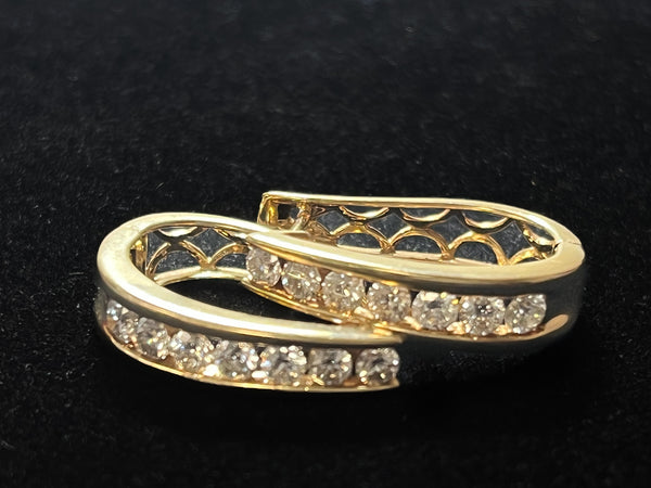 $999 Clearance Gold Diamond Earrings