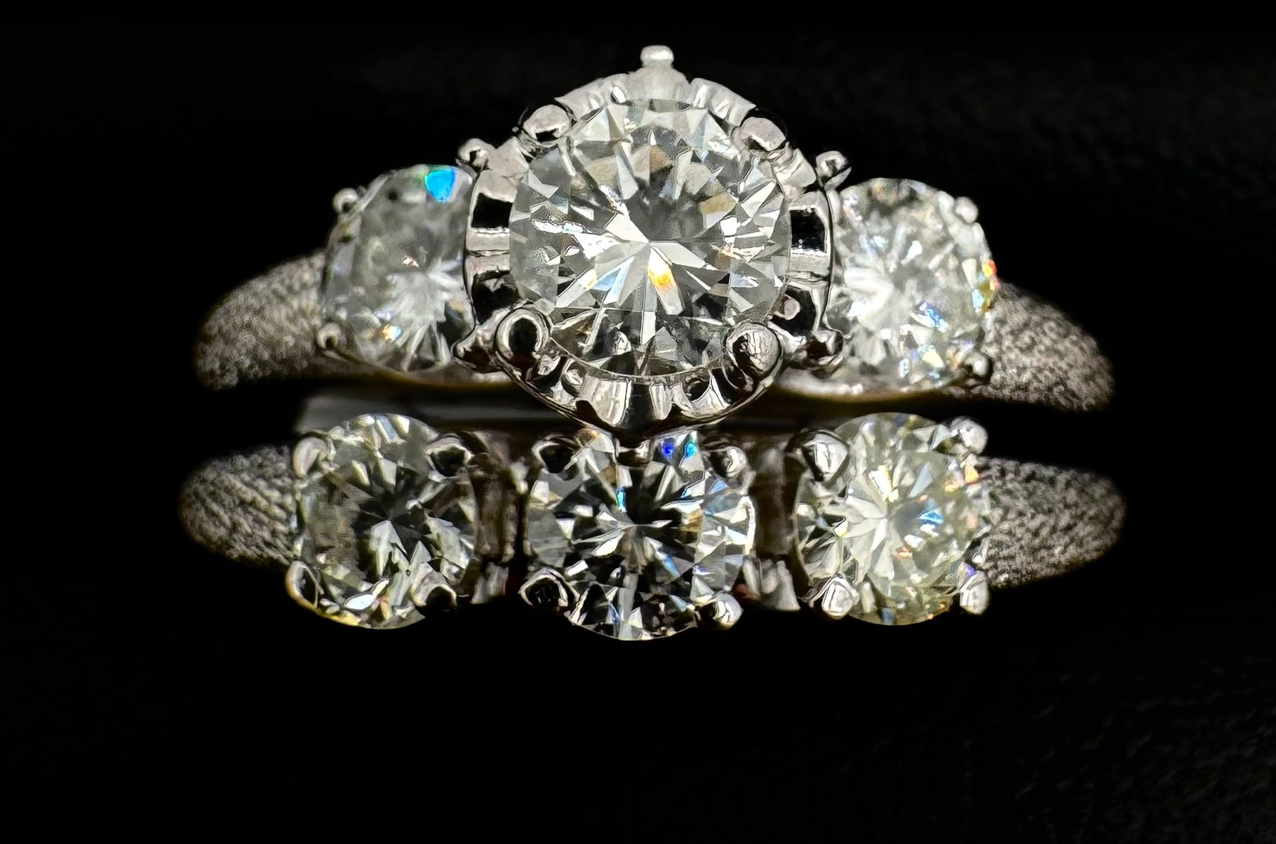 14k White Gold Diamond Wedding Set